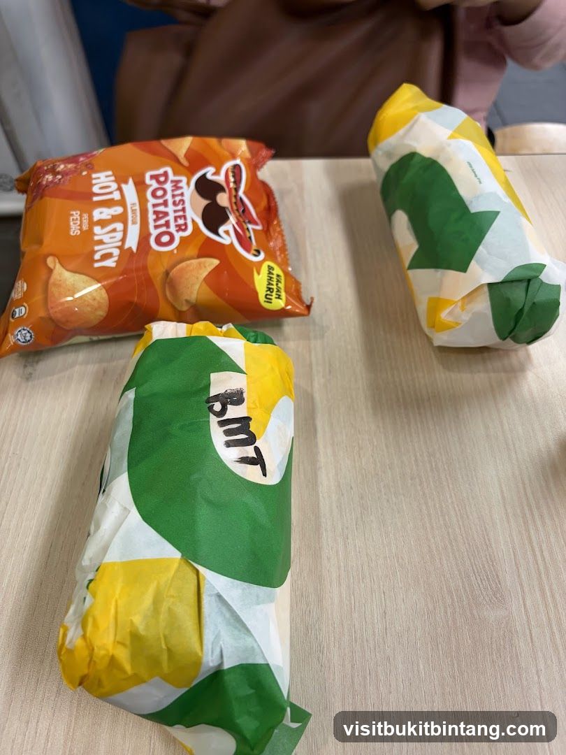 Subway Sandwiches and Chips
