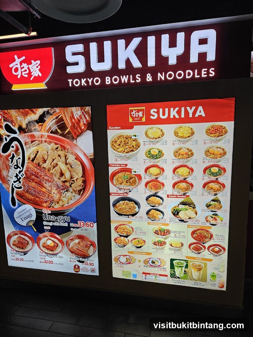 Sukiya Menu Board