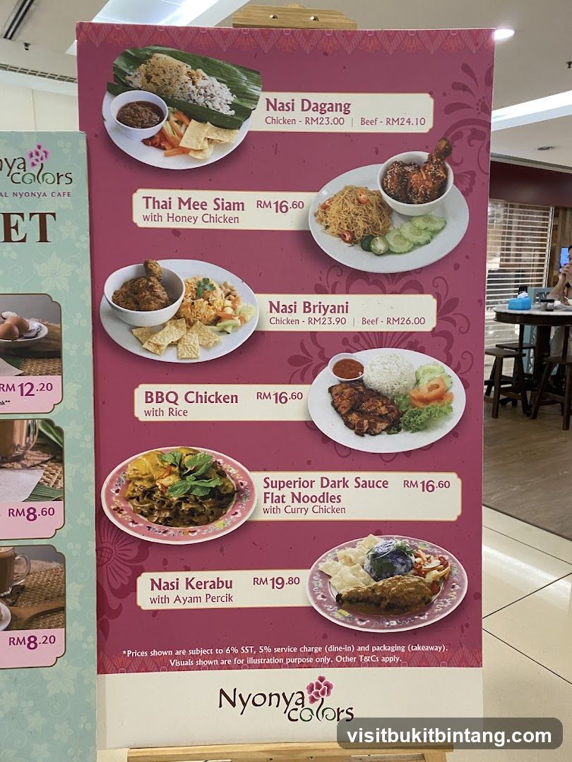 Nyonyal Colors Menu