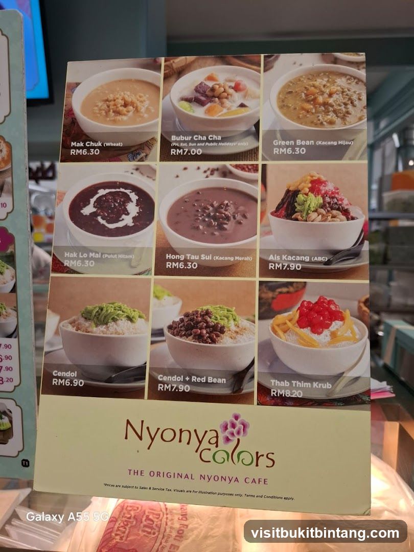 Nyonya Colors Menu
