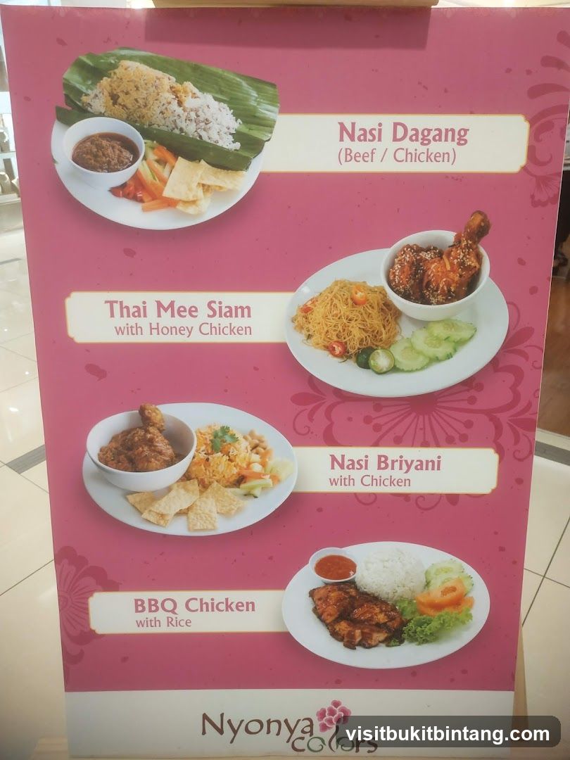 Nyonya Colors Menu