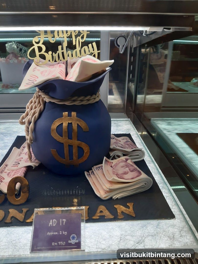 Money Bag Birthday Cake
