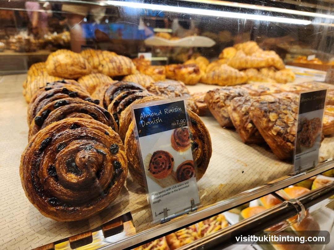 Pastries in a Display Case