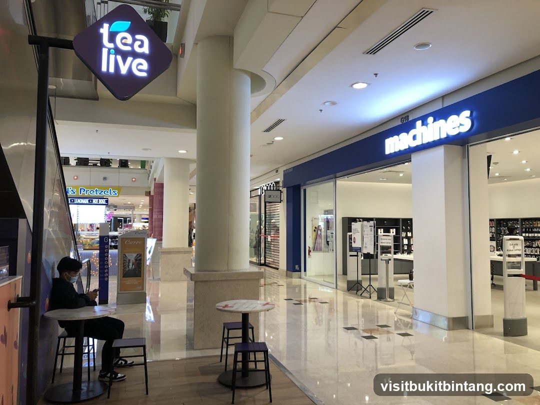 Mall interior with shops