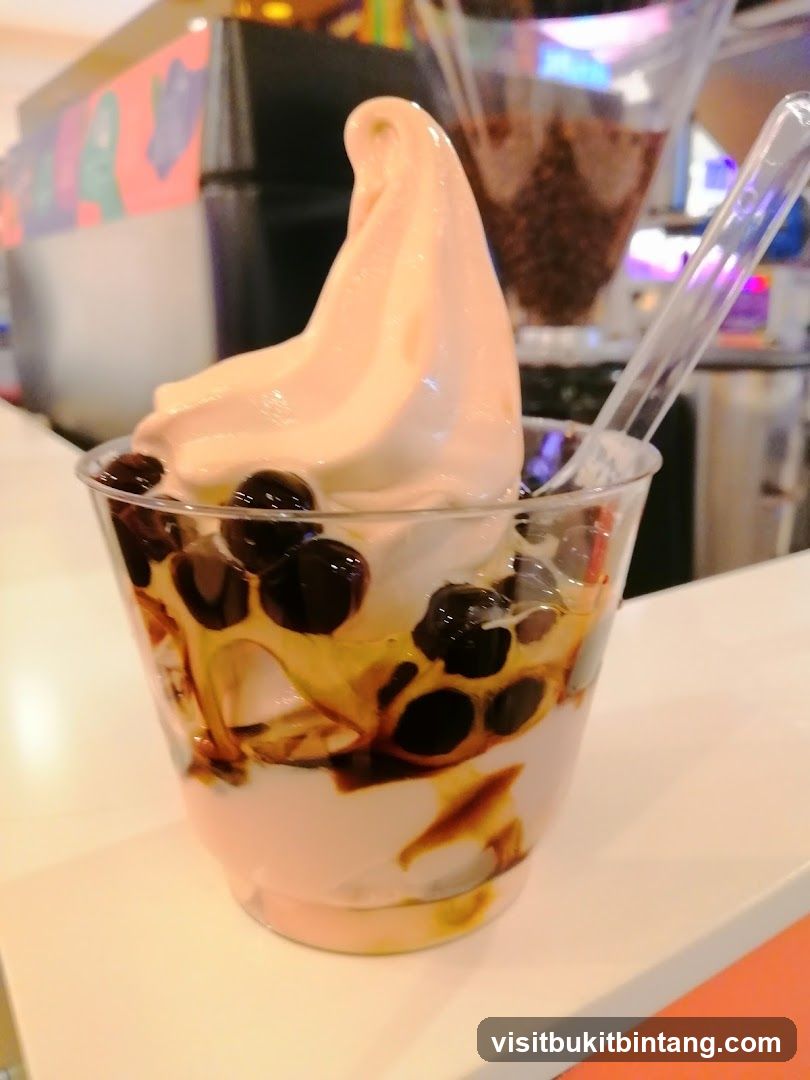 Soft Serve Ice Cream with Boba