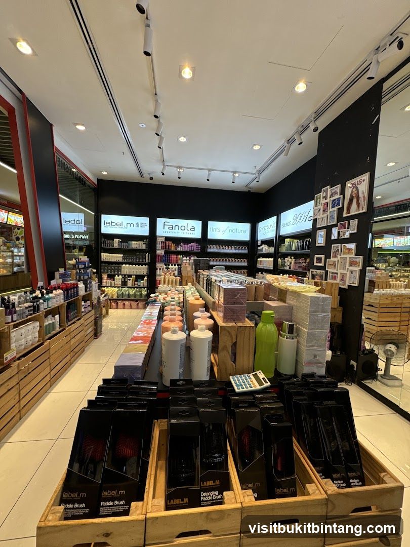 Hair product store interior