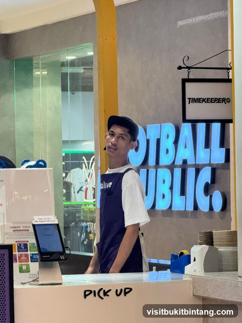 Staff at a counter
