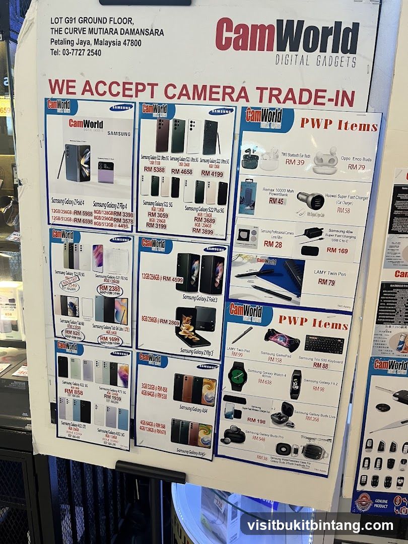 CamWorld Digital Gadgets Price List