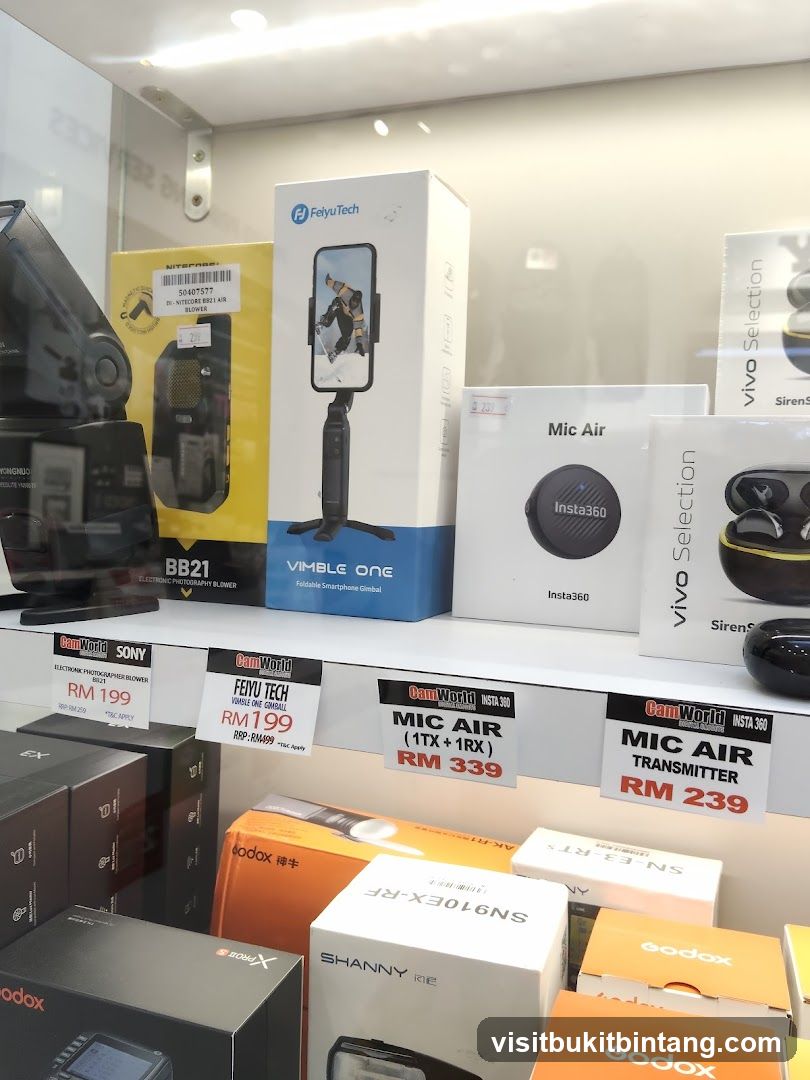 Camera Accessories Display
