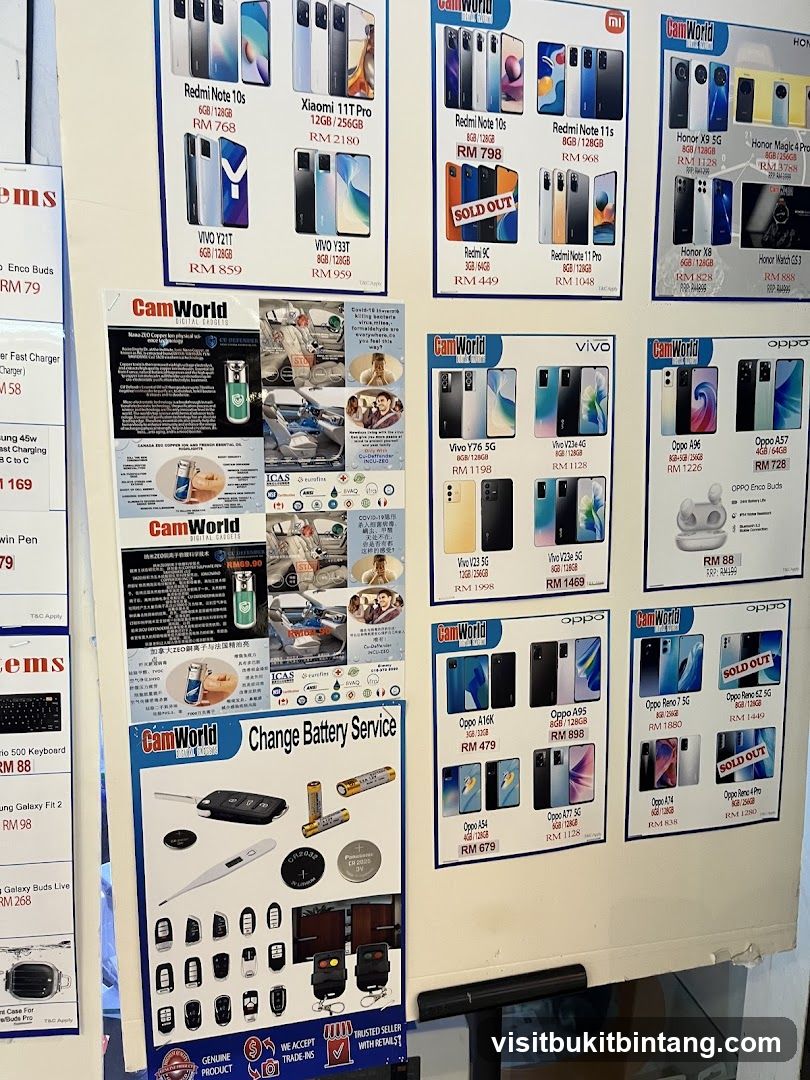 CamWorld Product and Service Display