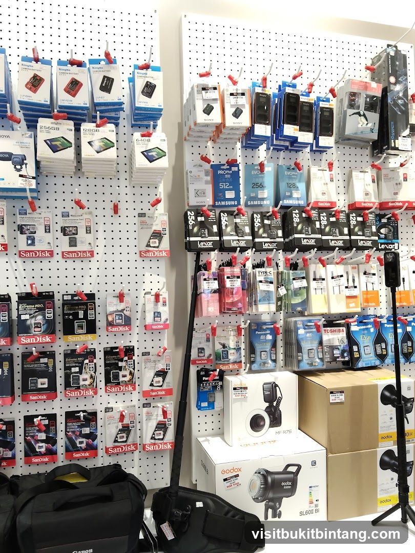 Camera Accessories Display