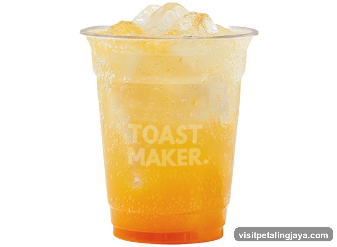 Iced Orange Drink in Toast Maker Cup