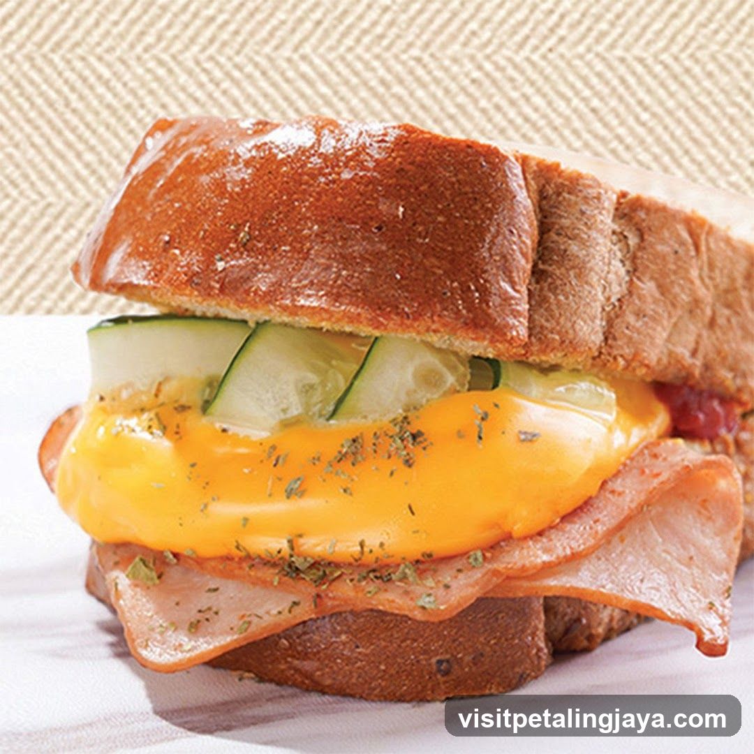 Cheese and Ham Sandwich with Cucumber