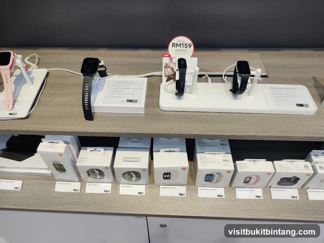 Smartwatches and accessories display