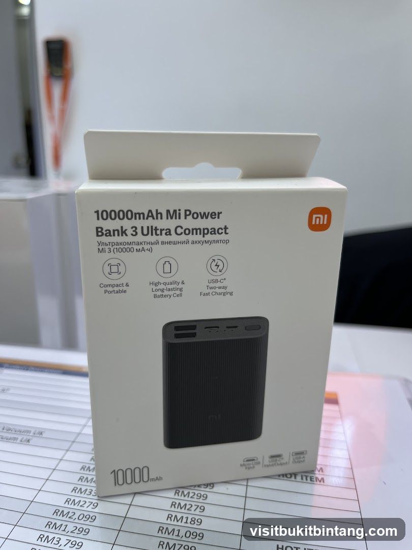 Mi Power Bank 3 Ultra Compact Box