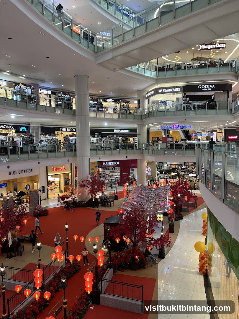 Mall Interior with Festive Decorations
