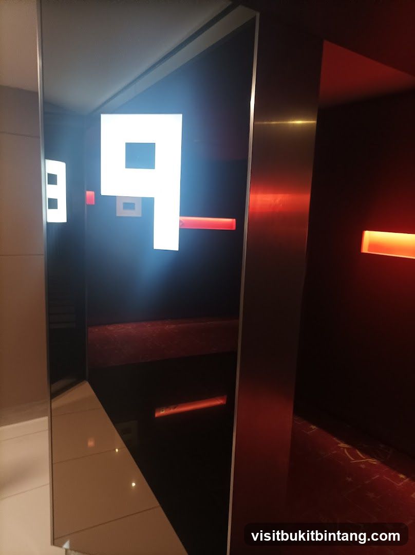 Illuminated Numbers in a Modern Interior