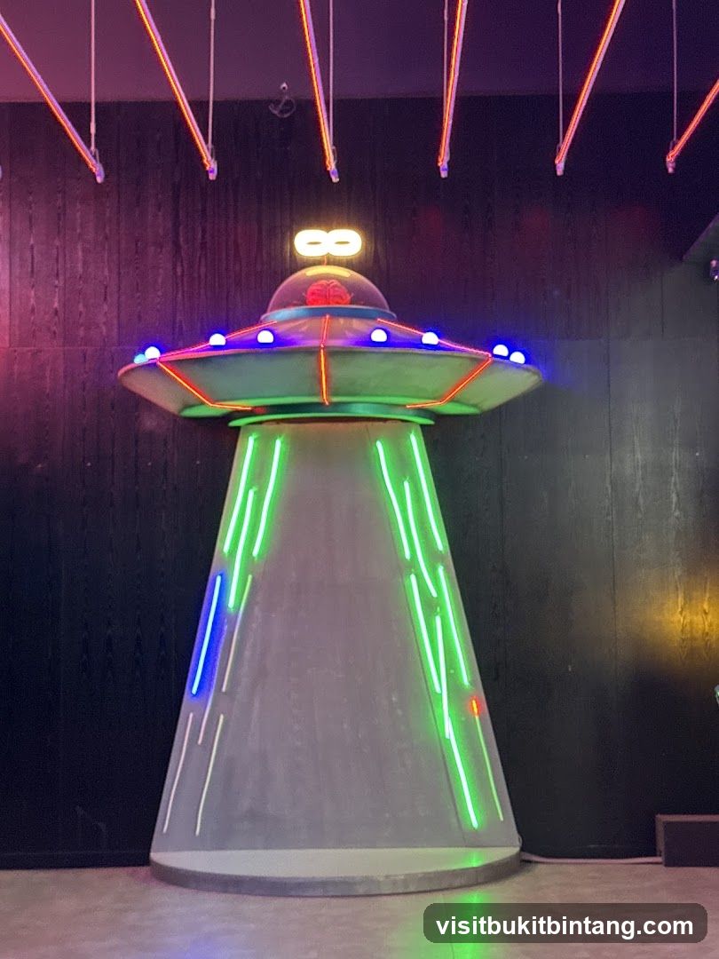 UFO Decoration with Neon Lights