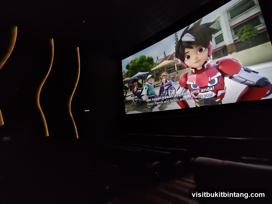 Cinema Screen with Animated Movie