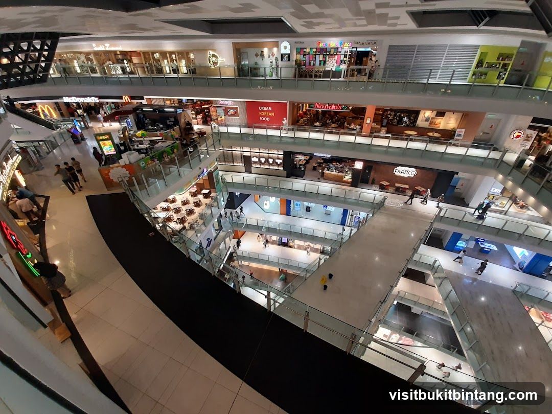 Multi-level shopping mall interior