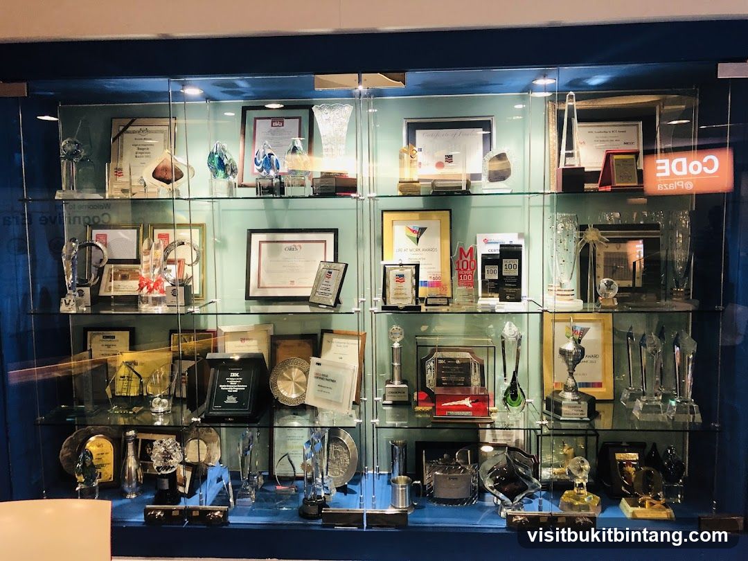 Display Case of Awards and Certificates