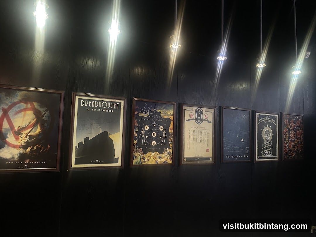 Framed Posters on a Dark Wall
