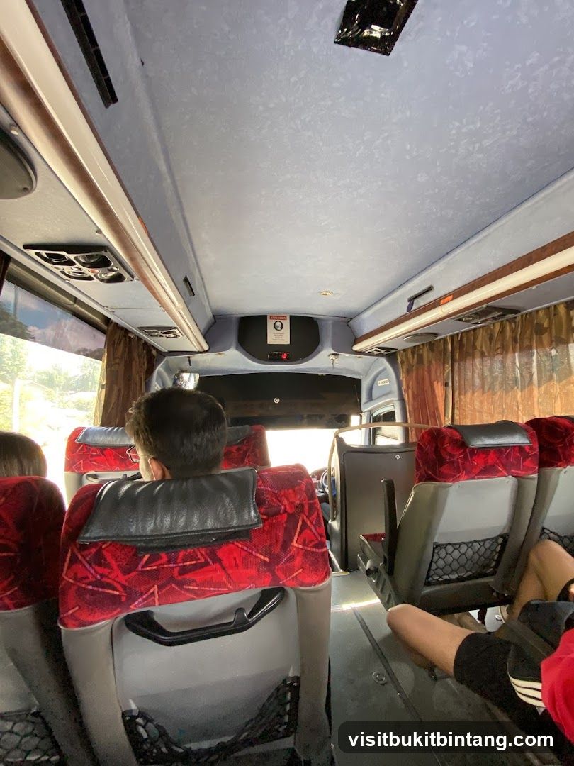 Interior of a bus