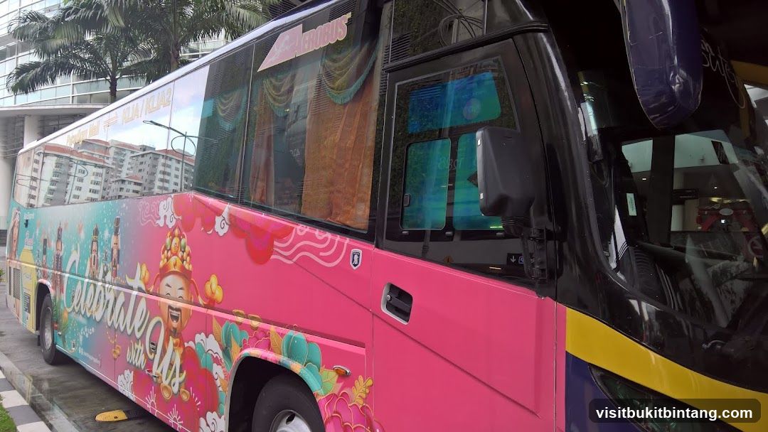 Bus with "Celebrate with Us" design