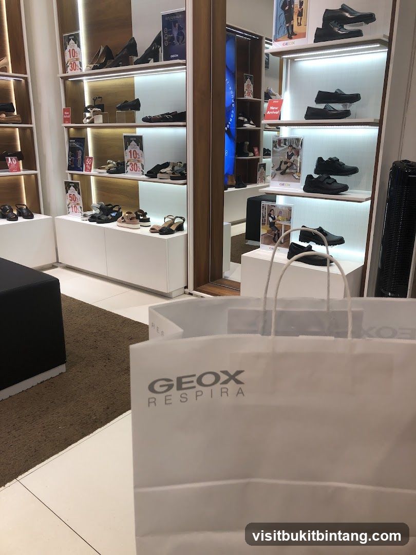 Geox Store Interior with Shopping Bag
