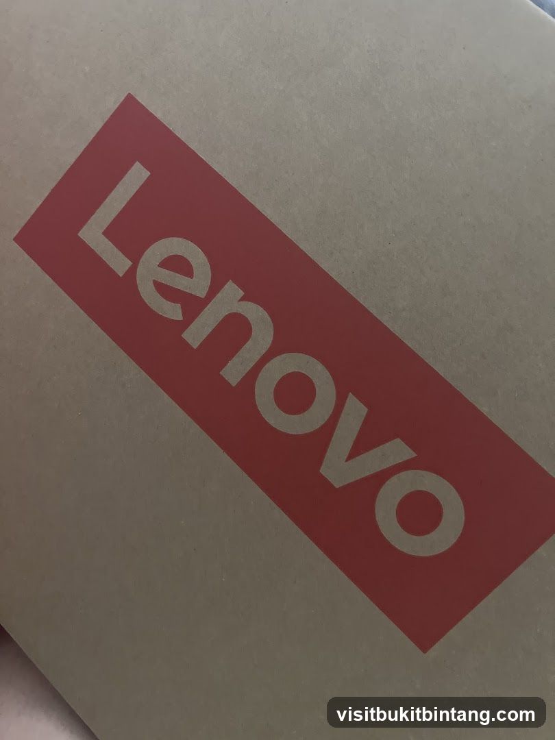 Lenovo Logo on Cardboard Box