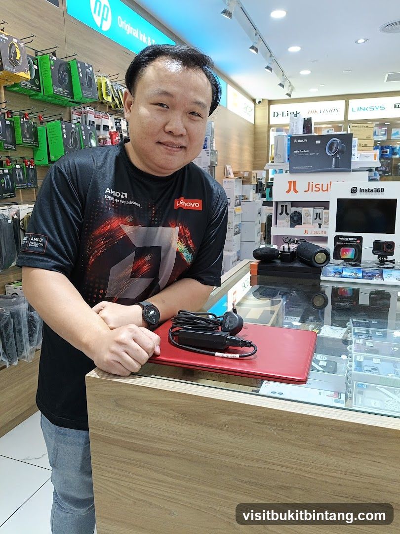 Man in Electronics Store