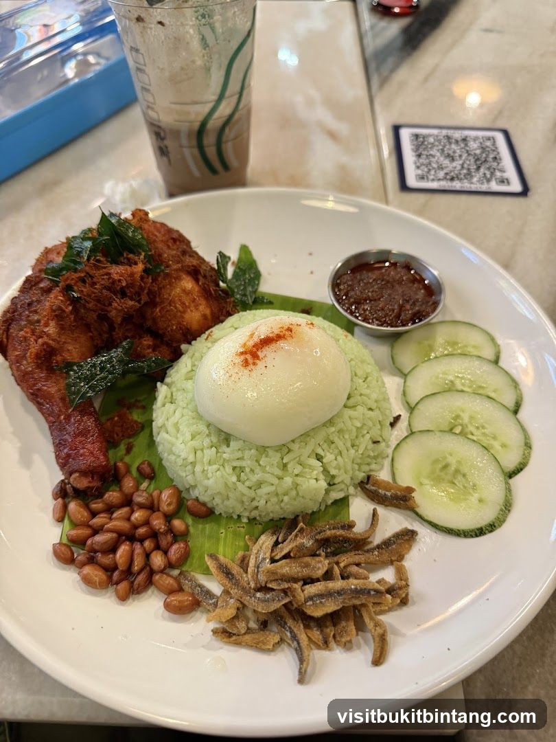 Nasi Lemak with Fried Chicken