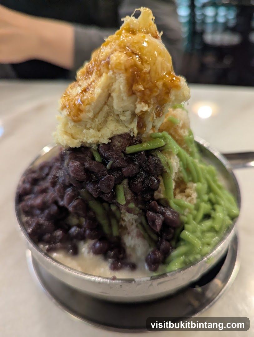 Dessert with Red Beans and Green Jelly