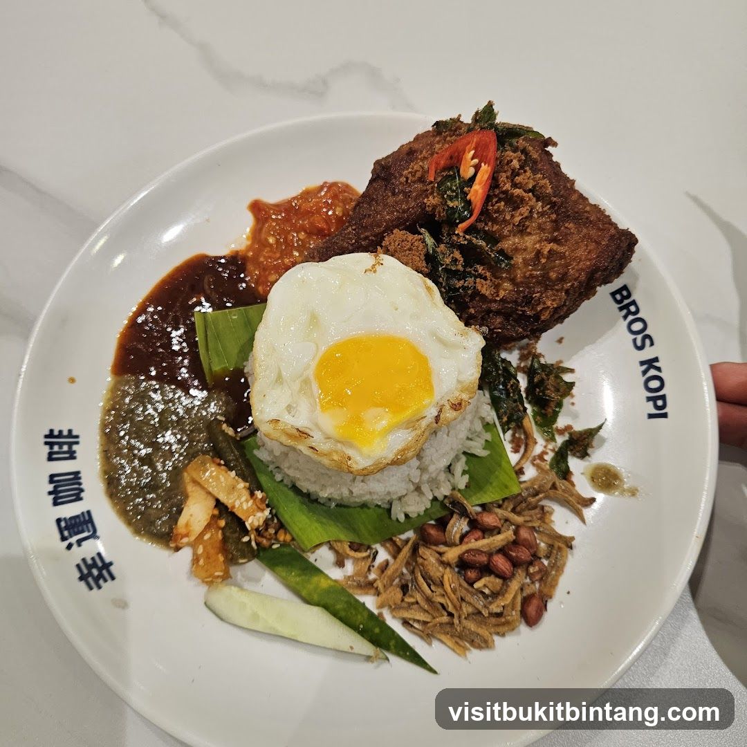 Nasi Lemak with Fried Chicken