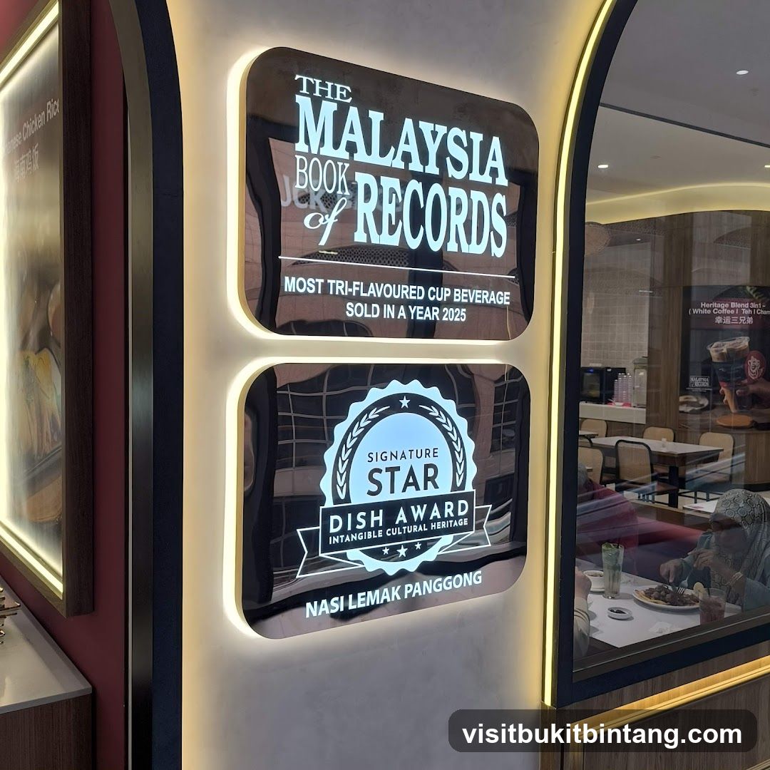Malaysia Book of Records and Signature Star Dish Award plaques