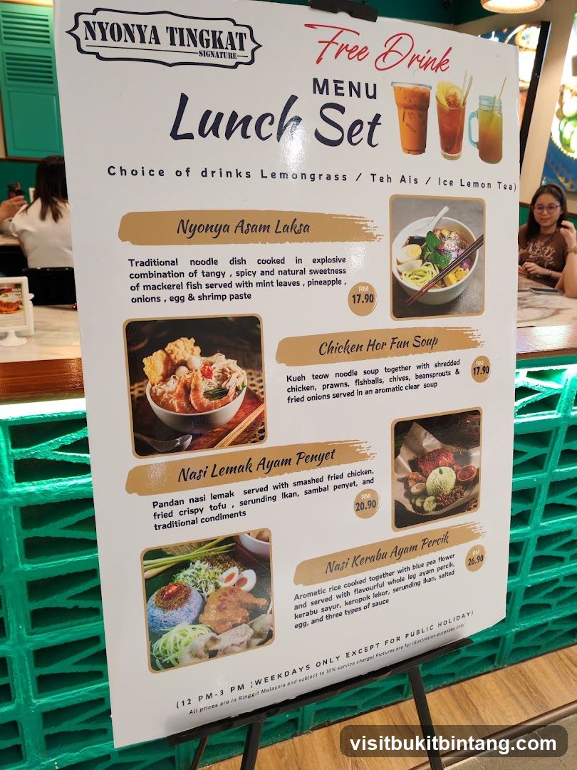NYONYA TINGKAT SIGNATURE Lunch Set Menu