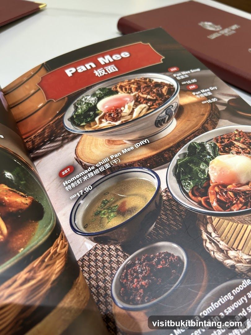 Pan Mee Menu