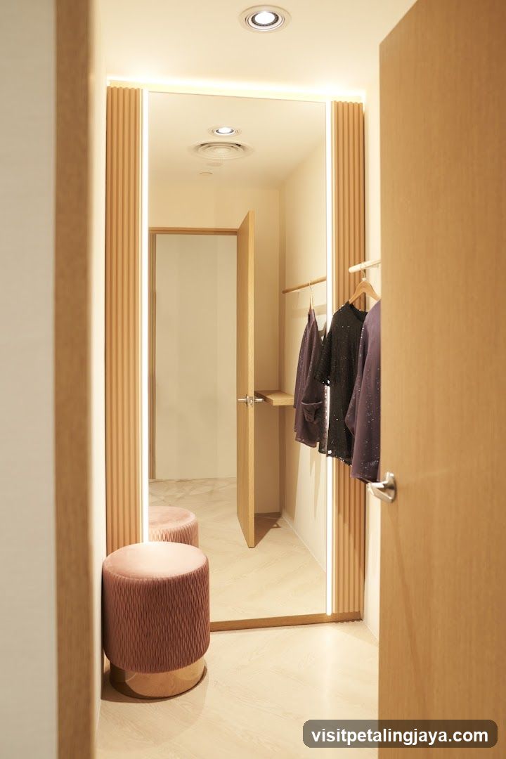 Interior View of a Modern Closet or Wardrobe Area