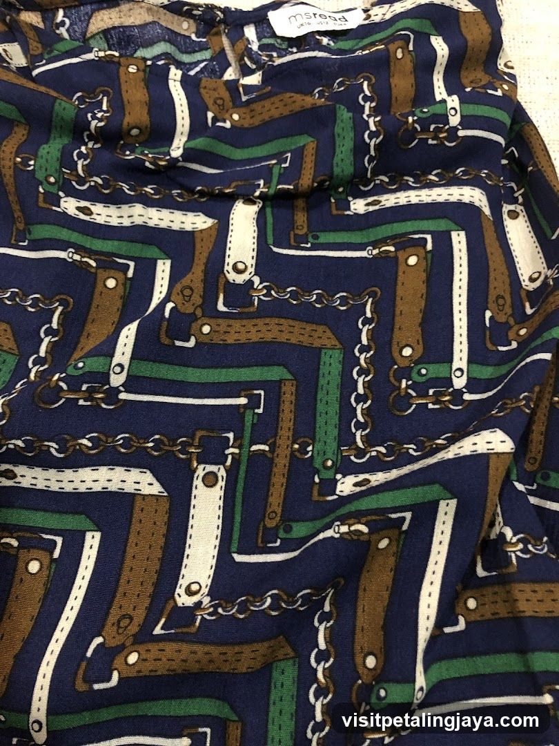 Patterned Fabric with Chain and Strap Design