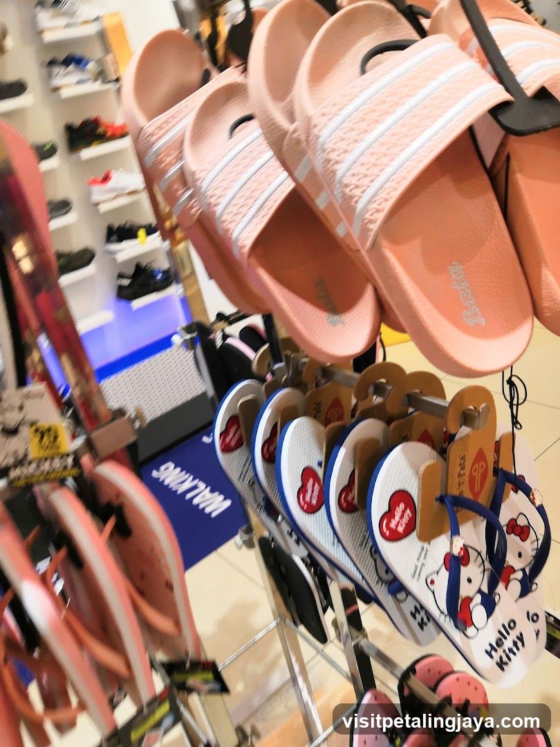 Slippers Display in Store