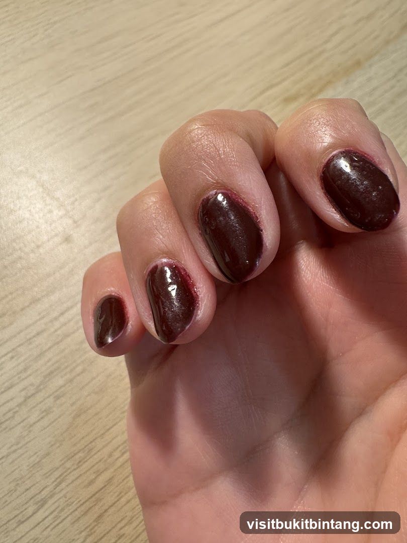 Dark Red Nails