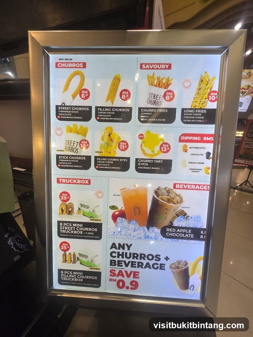 Churros Menu