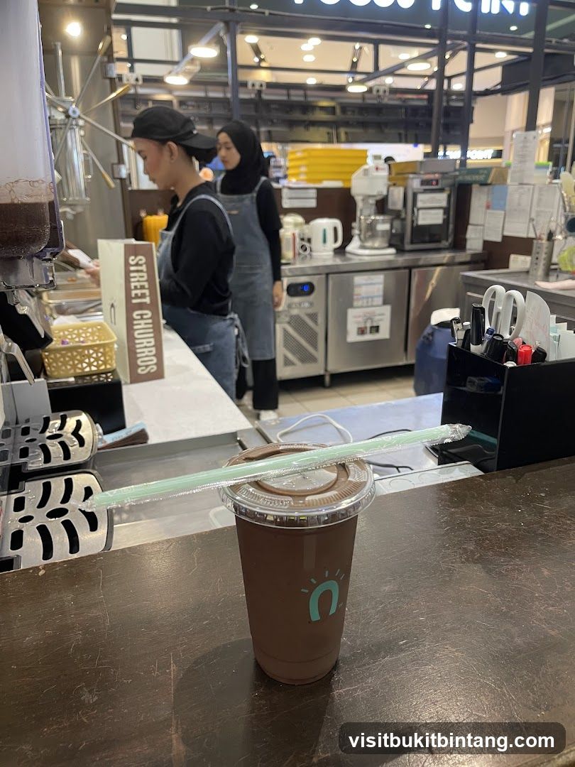 Churros Stand with Drink