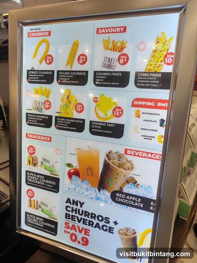 Churros Menu