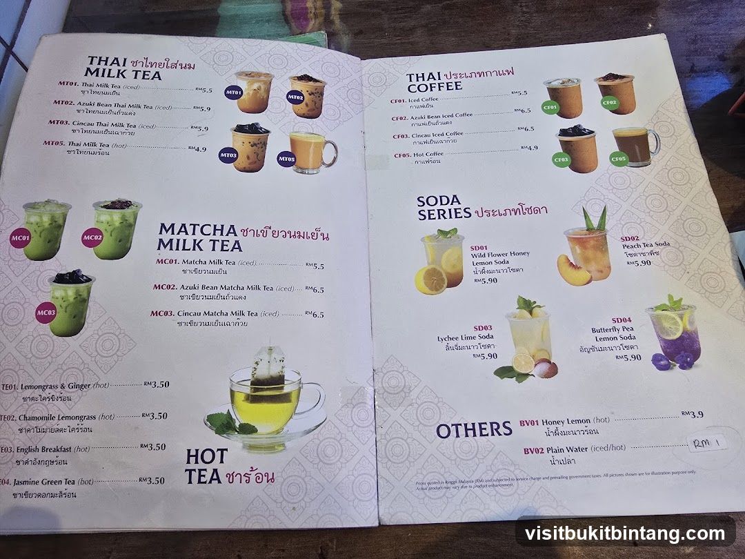 Thai Milk Tea, Matcha Milk Tea, Thai Coffee, Soda Series, Hot Tea, Others