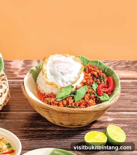 Thai Basil Stir-fry with Rice and Fried Egg