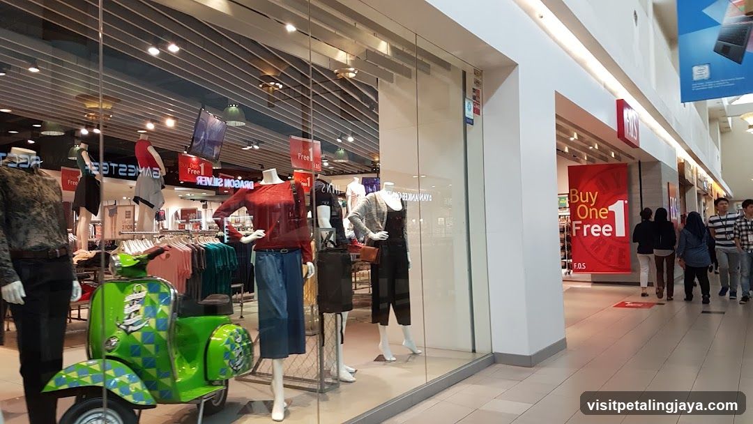 Shopping Mall Interior with Storefronts