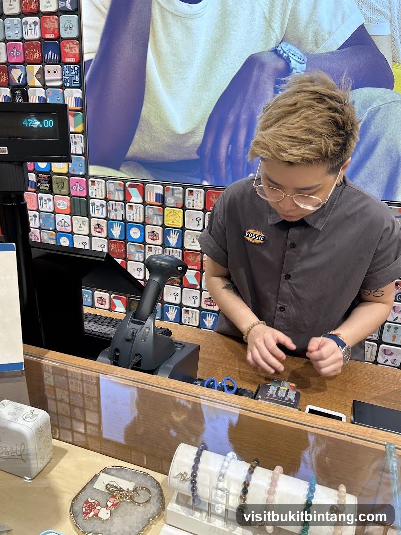 Cashier at Fossil Store