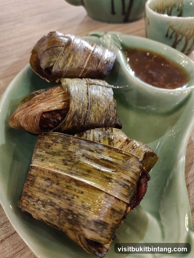 Chicken wrapped in pandan leaves
