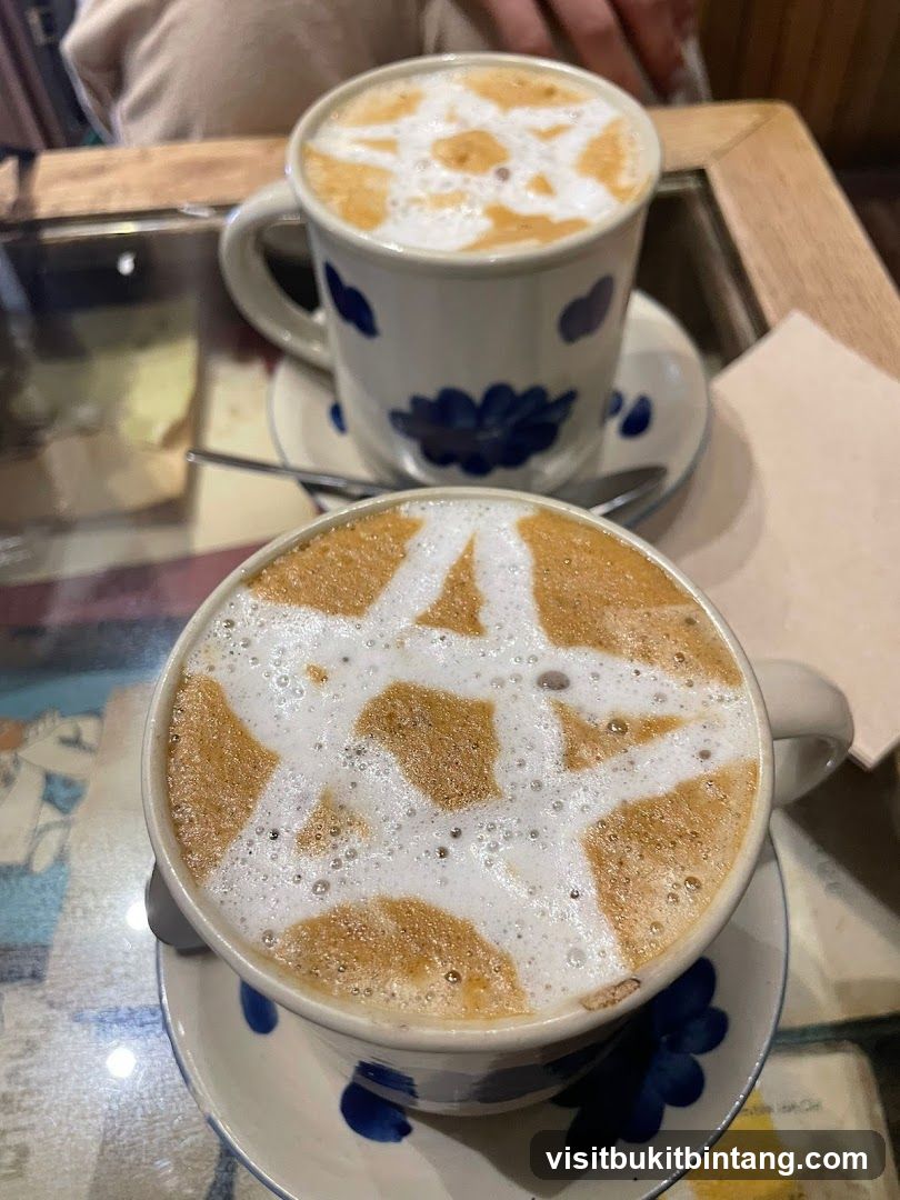 Two Lattes with Latte Art